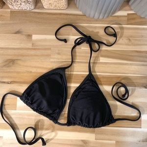 Classic Black Triangle Bikini Top